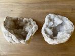 Grote 'noot' van Bergkristal (2-delig), Verzamelen, Mineralen en Fossielen, Ophalen of Verzenden, Mineraal