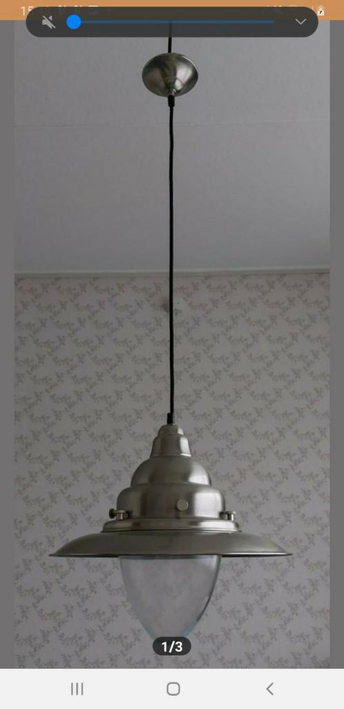 ZGAN! Blikvanger! Prachtige industriële hanglamp, Huis en Inrichting, Lampen | Hanglampen, Zo goed als nieuw, Minder dan 50 cm
