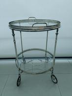 Vintage theetafel, antiek verzilverd trolley, dranken wagen,, Ophalen, Gebruikt