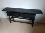 Site table zwart, Huis en Inrichting, Tafels | Sidetables, Ophalen, Zo goed als nieuw, 150 tot 200 cm, 25 tot 50 cm