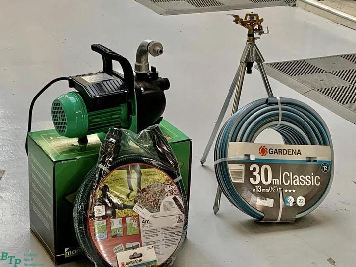 BTP beregeningsset waterpomp set met slangen sproeier tuinpo, Zakelijke goederen, Machines en Bouw | Pompen en Compressoren