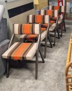 Vier gave vintage retro Louis van teeffelen? stoelen, Ophalen, Gebruikt, Bruin, Hout