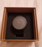 Leff Amsterdam tube watch S42 Black steel Piet Hein Eek, Staal, Gebruikt, Staal, Polshorloge