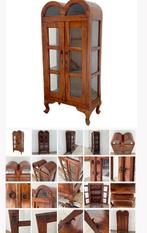 Vintage Mexicaanse grenenhouten vitrinekast met dubbele boog, Ophalen