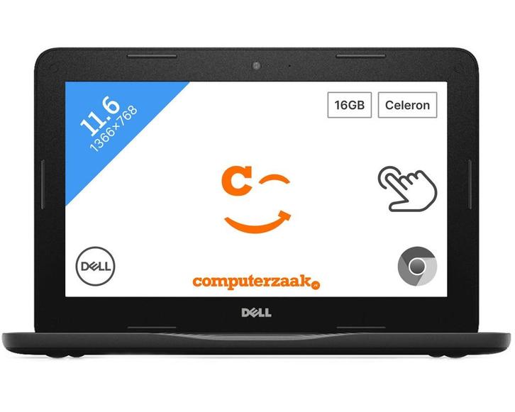 Dell Chromebook 11 3180/Intel Celeron 1.6GHz/2GB/16GB Flash/, Computers en Software, Chromebooks, Refurbished, 11 inch, 4 GB of minder