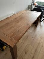 Teak houten eet tafel 2.20bij 1 meter, 200 cm of meer, Rechthoekig, Ophalen of Verzenden