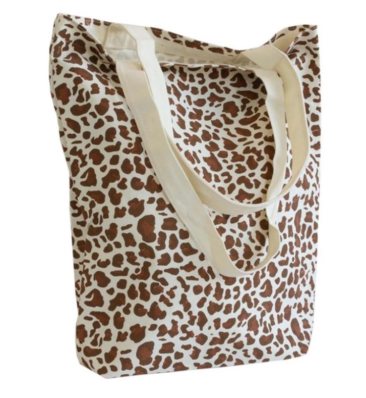 Canvas tas met luipaardprint bruin / beige. Nieuw., Sieraden, Tassen en Uiterlijk, Tassen | Schoudertassen, Nieuw, Beige, Ophalen of Verzenden