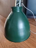 XL groen metalen lampenkap / hanglamp, Tweedehands, 25 tot 50 cm, Tweedehands, Rond