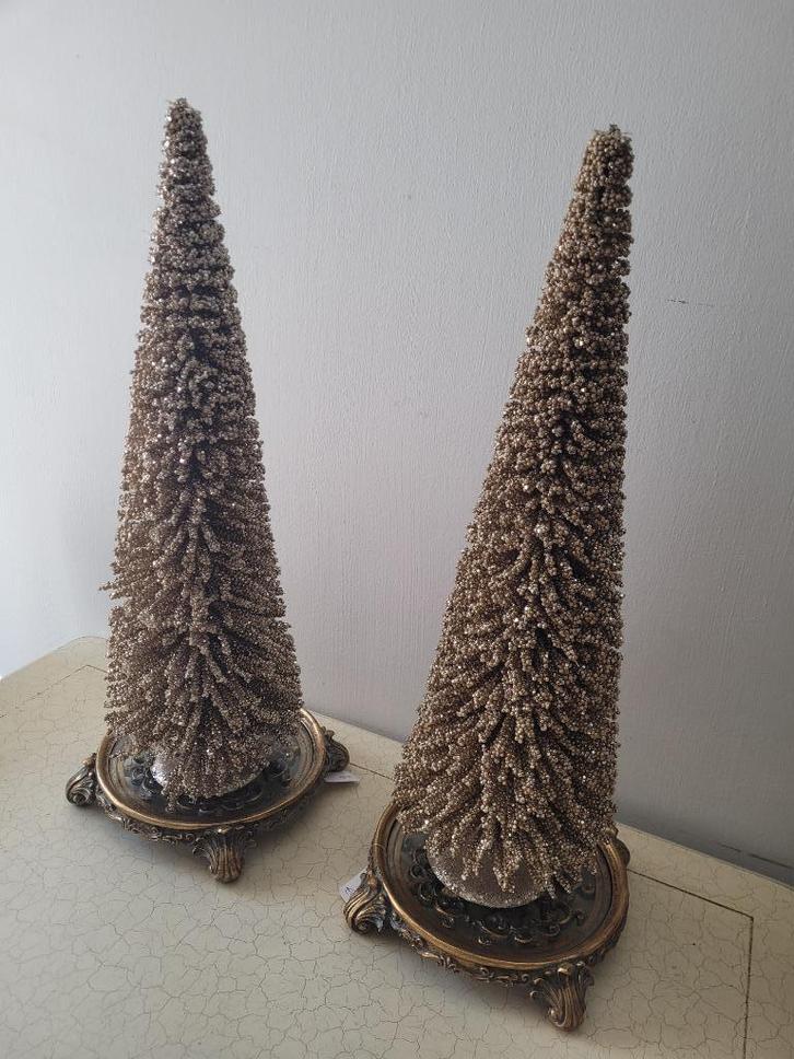 Champagne kleurige borstel kerstbomen groot model, Diversen, Kerst, Nieuw, Ophalen of Verzenden