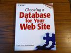 Choosing a database for your website (engelstalig), Boeken, Informatica en Computer, Ophalen of Verzenden, Zo goed als nieuw, Internet of Webdesign
