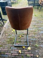 Stevige leren barkruk, Huis en Inrichting, Barkrukken, 5 krukken of meer, Ophalen of Verzenden, Zo goed als nieuw, 60 tot 90 cm