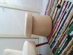 Vintage poef skaileer cremekleur/paddenstoel, Ophalen, Minder dan 50 cm, Gebruikt, Rond