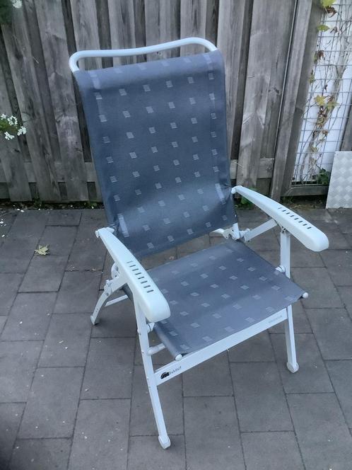 Te koop zgan Dukdalf XL 8 standen kampeer stoel. Max 140 KG, Caravans en Kamperen, Kampeermeubelen, Zo goed als nieuw, Campingstoel