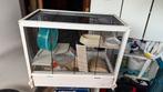 Wooden cage for hamster or small rat – good condition, Dieren en Toebehoren, Kooi, Minder dan 75 cm, Zo goed als nieuw, Hamster