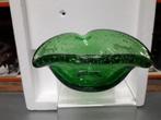 VINTAGE LEERDAM GROENE SPIJKERGLAS ASBAK in PERFECTE STAAT, Ophalen of Verzenden