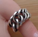 zilveren dames of heren schakel ring [363], Sieraden, Tassen en Uiterlijk, Ringen, 18 tot 19, Verzenden, Zo goed als nieuw, Dame