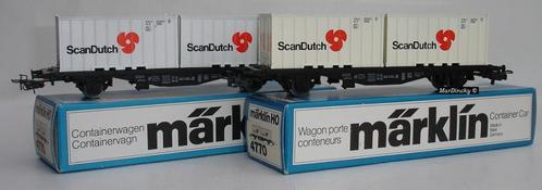 Märklin 4770 ScanDutch Containerdrgwgn Rood & Oranje Logo, Hobby en Vrije tijd, Modeltreinen | H0, Zo goed als nieuw, Wagon, Wisselstroom