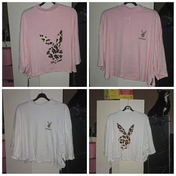 2 nieuwe cropped playboy shirts maat 4xl 52/54 beschikbaar voor biedingen