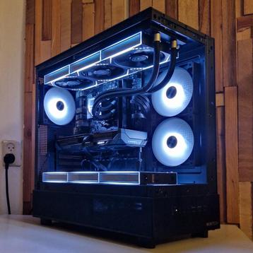 RX 9060 XT 16G VRAM, 32GB, Ryzen 5 7500F | Fishtank PC beschikbaar voor biedingen