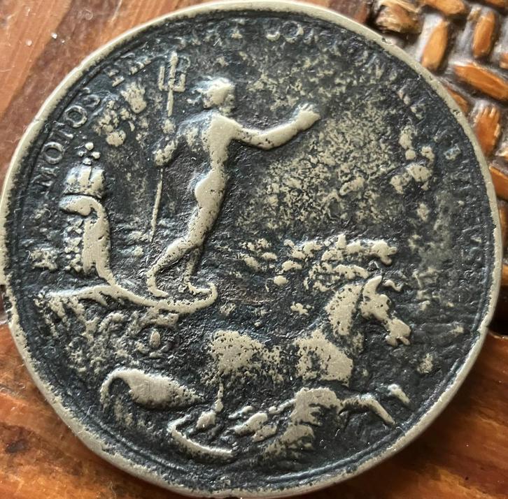 Bronzen penning 17-eeuw, Postzegels en Munten, Penningen en Medailles, Brons, Verzenden