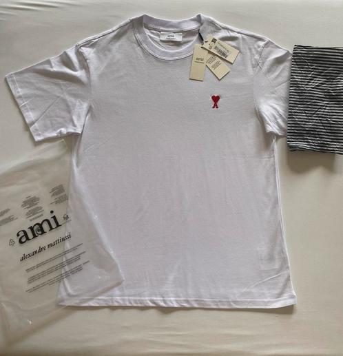 Ami Paris shirt wit met klein logo, Kleding | Heren, T-shirts, Nieuw, Maat 56/58 (XL), Wit, Verzenden