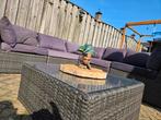 Loungeset Rotan LiveOut 240 x 240 + salontafel met glasplaat, Tuin en Terras, Tuinsets en Loungesets, Ophalen, Gebruikt