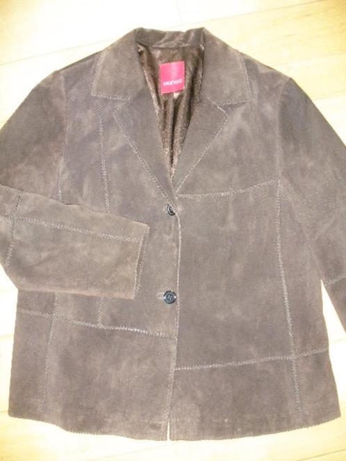 BIANCA jack colbert donker bruin suède maat 44, Kleding | Dames, Jassen | Winter, Zo goed als nieuw, Maat 42/44 (L), Bruin, Ophalen of Verzenden