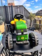 Kindertractor John Deere, Kinderen en Baby's, Speelgoed | Buiten | Skelters, Ophalen, Gebruikt, Overige merken, Met kar of aanhanger