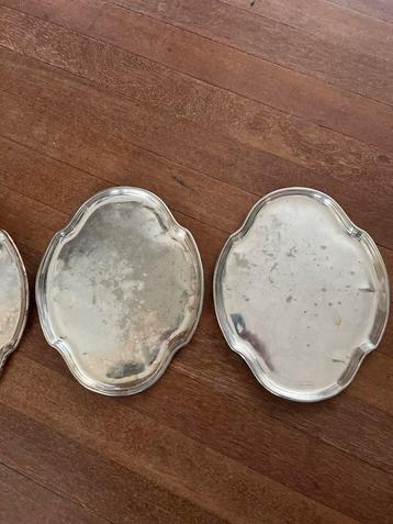 3x Wellner Verzilverde Dienbladen Lentvelt Nicola beschikbaar voor biedingen
