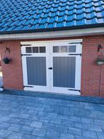 Openslaande Garagedeuren - 2.50m breed, 2.17m hoog, Doe-het-zelf en Verbouw, Deuren en Horren, Ophalen of Verzenden, Gebruikt