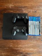 PS4 met 2 controllers en games, Ophalen, Met 2 controllers, Original, 500 GB