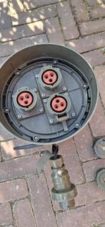 Camping haspel CEE 15 meter, Ophalen of Verzenden, Gebruikt, Kabel of Snoer