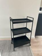 Ikea Nissafors Roltafel Trolley Zwart Staal 50.5x30x83 cm, Huis en Inrichting, Ophalen, Zo goed als nieuw
