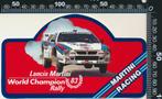 Sticker: Lancia - Martini Racing - World Champion Rally 1983, Ophalen of Verzenden, Zo goed als nieuw, Auto of Motor