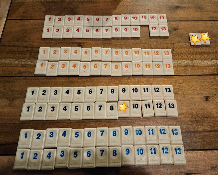Losse Rummikub Steentjes - Origineel Groot Formaat, Hobby en Vrije tijd, Gezelschapsspellen | Bordspellen, Gebruikt, Een of twee spelers