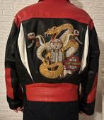 Vintage lamsleren motorjack Harley Davidson M, Ophalen of Verzenden, Tweedehands, Jas | leer