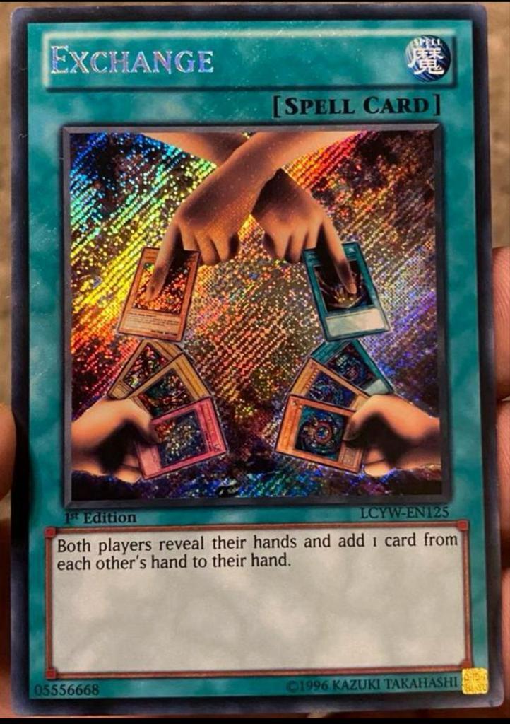 Yu-Gi-Oh! Exchange LCYW 1st Edition !, Hobby en Vrije tijd, Verzamelkaartspellen | Yu-gi-Oh!, Zo goed als nieuw, Losse kaart, Foil