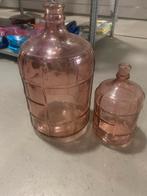 Smoked Glass Rook glas Vaas Roze, Ophalen of Verzenden, Zo goed als nieuw