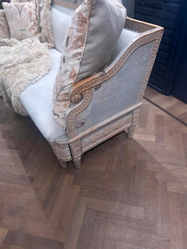 Gustaviaanse bank, 18e eeuw, originele patina, Antiek en Kunst, Antiek | Meubels | Stoelen en Banken, Ophalen