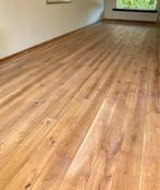 Massief eikenhouten vloerdelen +/- 25m2, Ophalen, Gebruikt, Vloerdelen of -planken, 10 tot 30 cm