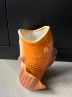 Vaas - koi vis - oranje, Huis en Inrichting, Woonaccessoires | Vazen, Aardewerk of Porselein, Oranje, Ophalen of Verzenden, Zo goed als nieuw
