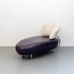 Prachtige Leolux Kikko chaise longue paars/wit, Huis en Inrichting, Banken | Sofa's en Chaises Longues, Niet ingevuld, Niet ingevuld