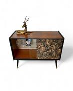 Vintage Midcentury Modern dressoir met unieke kurkprint, Ophalen of Verzenden, Zo goed als nieuw