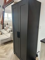 Zwarte kledingkast met deuren, Huis en Inrichting, Kasten | Kledingkasten, Ophalen, Overige materialen, 50 tot 100 cm, Zo goed als nieuw