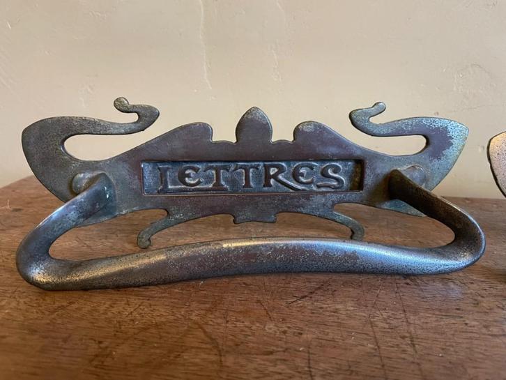 Jugendstil 1910  Brievenbussen Brievenbus voor voordeur, Antiek en Kunst, Antiek | Woonaccessoires, Ophalen of Verzenden