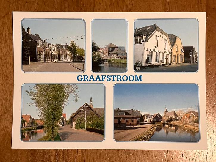 Ansichtkaart Graafstroom - Dorpsgezichten. Ongelopen., Verzamelen, Ansichtkaarten | Nederland, Ongelopen, Zuid-Holland, 1980 tot heden