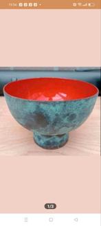 Metalen kom vintage 11,5cm h x 16cm b, Ophalen, Zo goed als nieuw, Rond, Overige materialen
