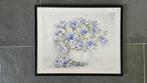 Poster ingelijst vaas bloemen Trudy Huyskamp, Ophalen, Minder dan 50 cm, Gebruikt, Foto of Poster