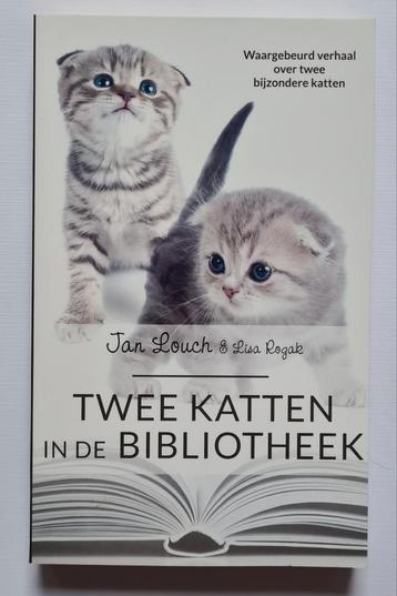 Twee katten in de bibliotheek  - Jan Louch & Lisa Rogak beschikbaar voor biedingen