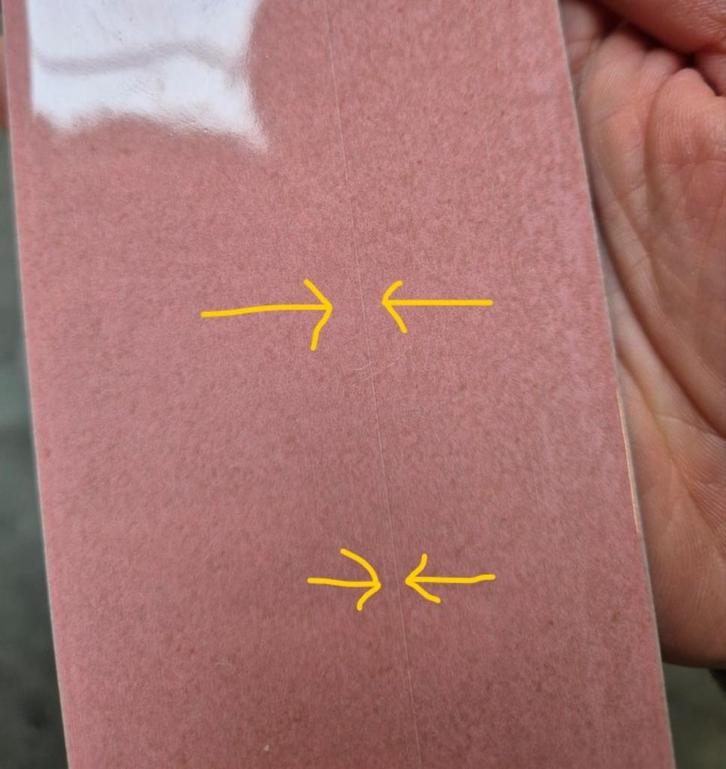 Wandtegel roze 7x28cm - afgekeurde partij van ong. 50m² !, Doe-het-zelf en Verbouw, Tegels, Nieuw, Wandtegels, Keramiek, 20 tot 40 cm